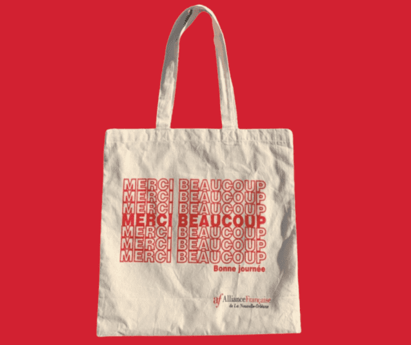 "Merci Beaucoup" tote bag